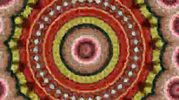 Mandala fundo abstrato, meditação magia ornamentada. Movimento espiritual. Chakra cósmico. — Vídeo de Stock