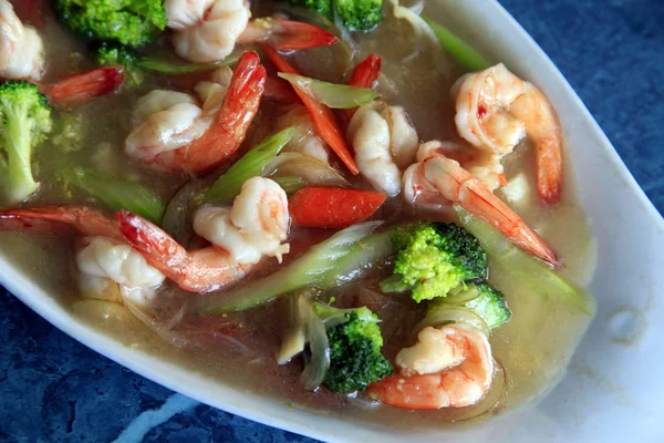 Prawn in sauce — Stock Photo, Image