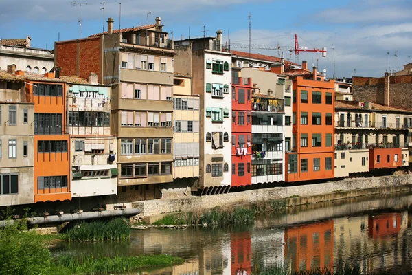 Vista típica de Girona en catalonia — Foto de Stock