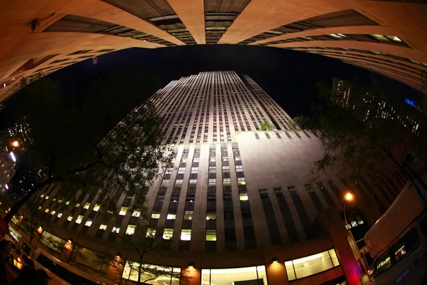 Rockefeller Center à noite — Fotografia de Stock