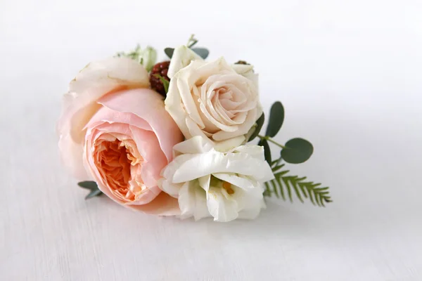 Boutonniere with roses — Stock Photo, Image