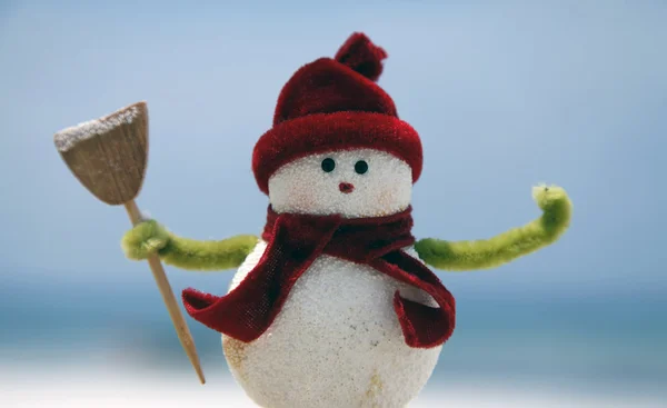 Speelgoed van de sneeuwpop — Stockfoto