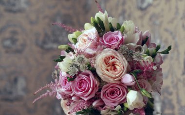 Düğün buket gül dan