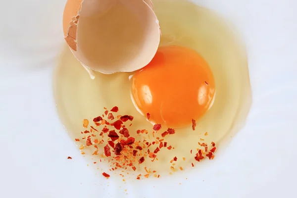 Egg yolk closeup — Stock Photo, Image
