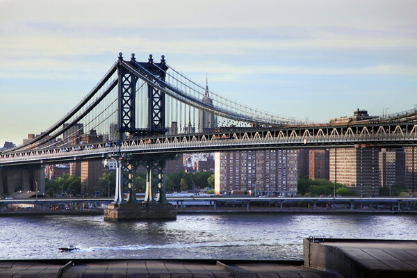 Manhattan Bridge New York City Skyline