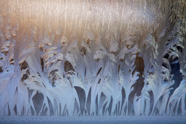 Παγετού σε ένα παράθυρο — Φωτογραφία Αρχείου
