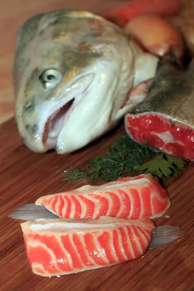 新鲜三文鱼 — 图库照片