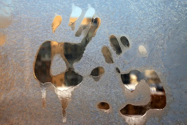 Frost on a window — Stock Photo, Image