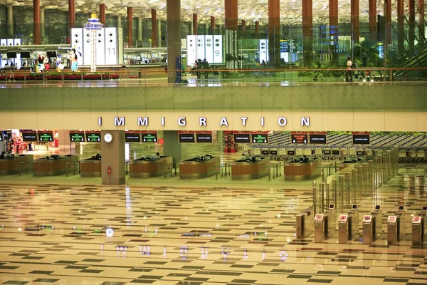 Changi International Airport. Hall van de immigratie — Stockfoto