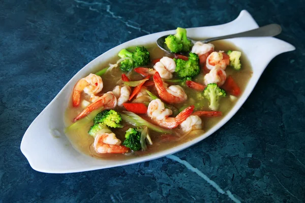 Prawn in sauce — Stock Photo, Image