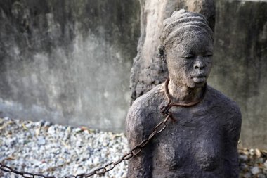 African Slave trade statue clipart