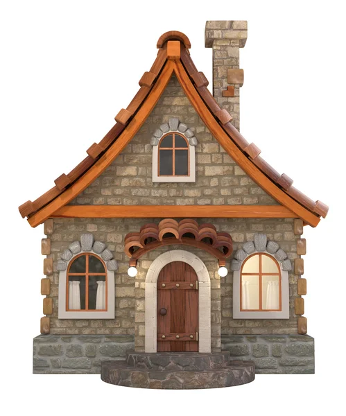 3D σπίτι καρτούν εικονογράφηση — Φωτογραφία Αρχείου