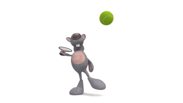 3d joueur de tennis de lièvre 