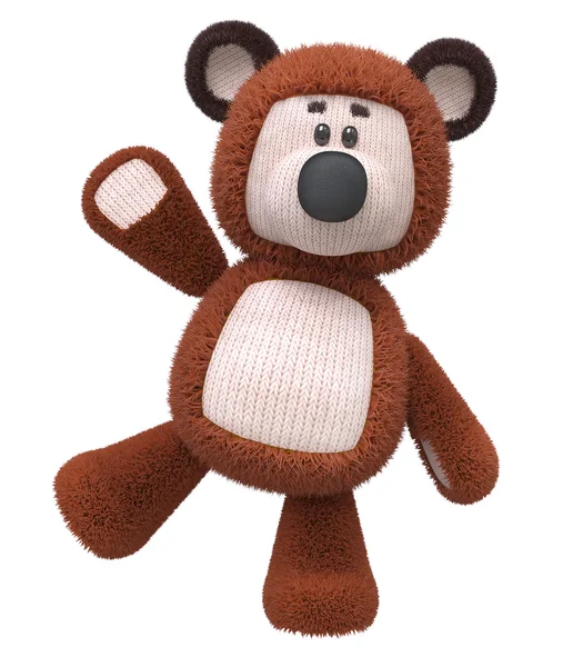 3d коричневий ведмідь іграшка — стокове фото