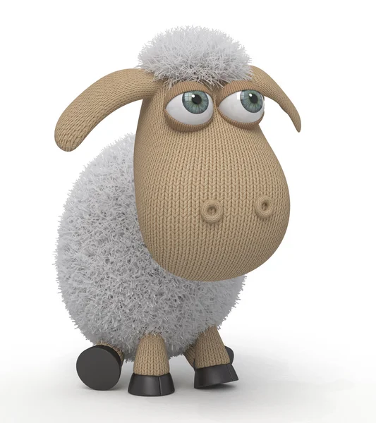 3D-belachelijk schapen — Stockfoto