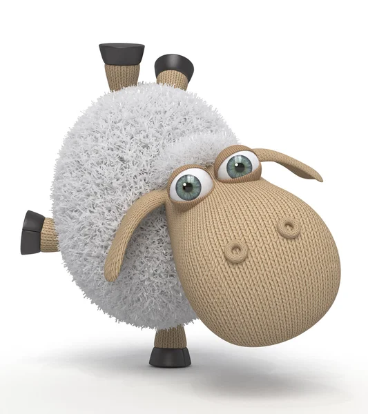 3d ridiculous sheep — Stock Photo, Image