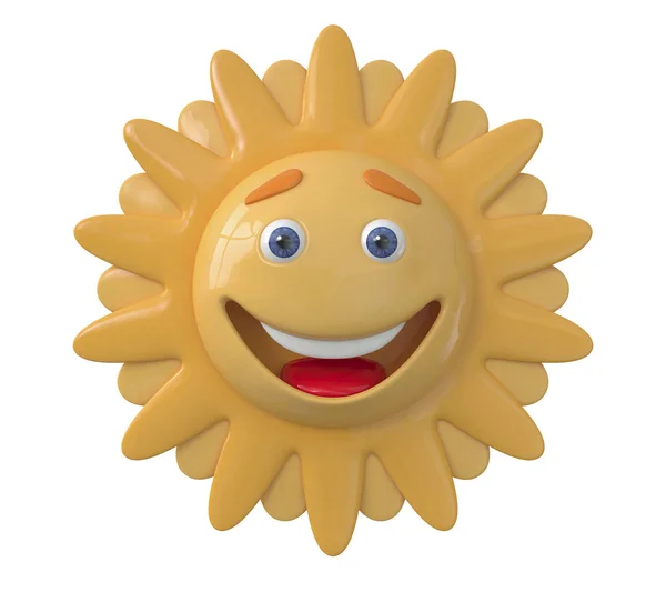 Die 3D-Sonne lacht — Stockfoto