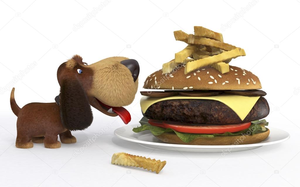 Dog with Big Mac
