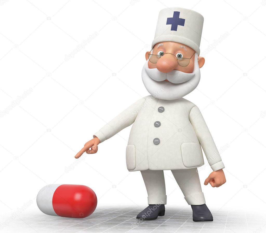 Doctor with tablets