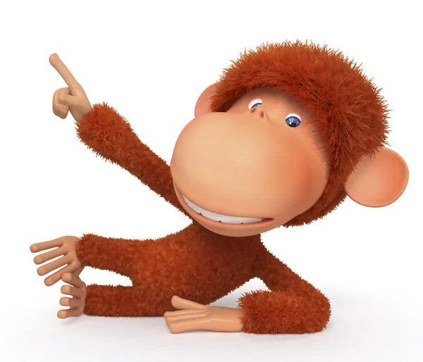 Macaco vermelho alegre — Fotografia de Stock