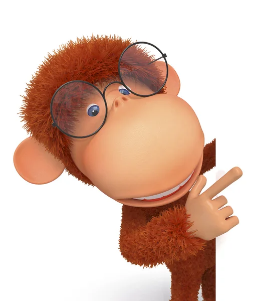 La scimmia con gli occhiali recita: — Foto Stock