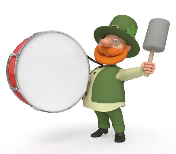 Saint Patrick with drum — Stock Photo, Image