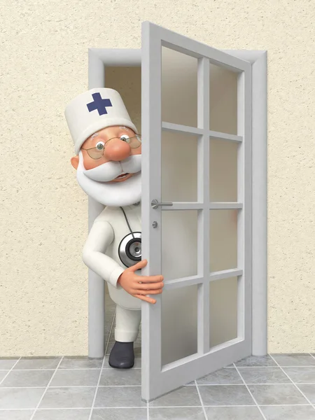 Der 3D-Arzt im Krankenhaus — Stockfoto