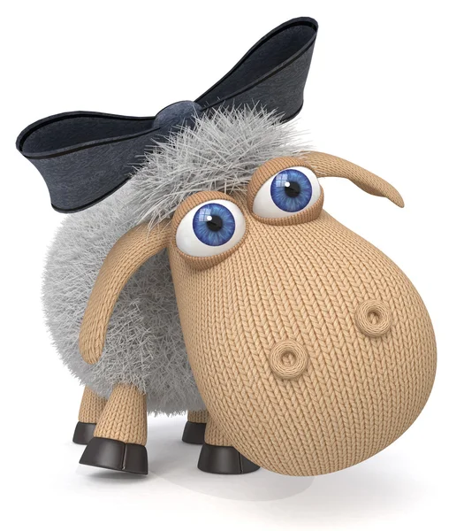 3d ridiculous sheep — Stock Photo, Image