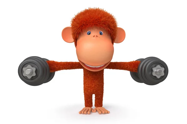 Little monkey athlete — Stock Photo, Image