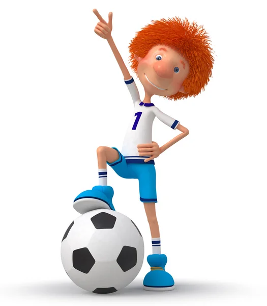 Jongen voetballer — Stockfoto