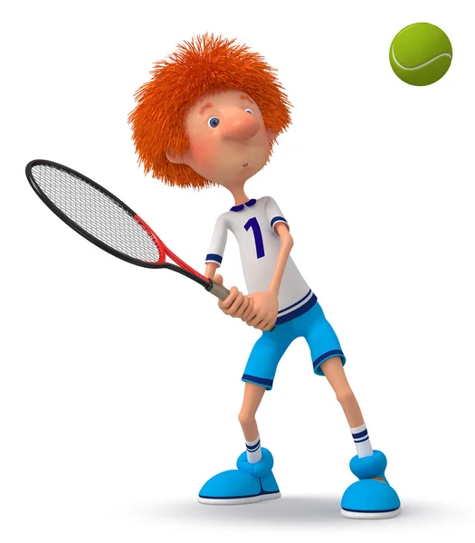 Jongen tennisser — Stockfoto