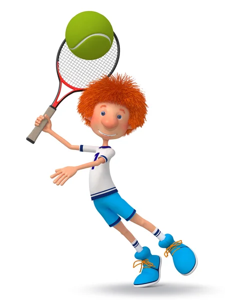 Pojke tennisspelare. — Stockfoto