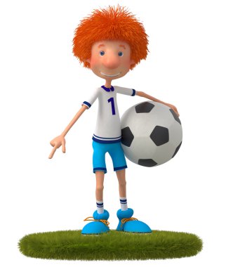 3D erkek futbol oyuncusu