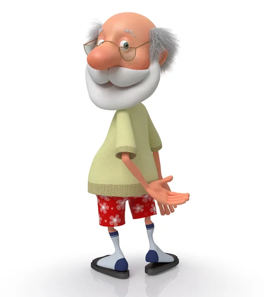 3D farfar pensionär — Stockfoto