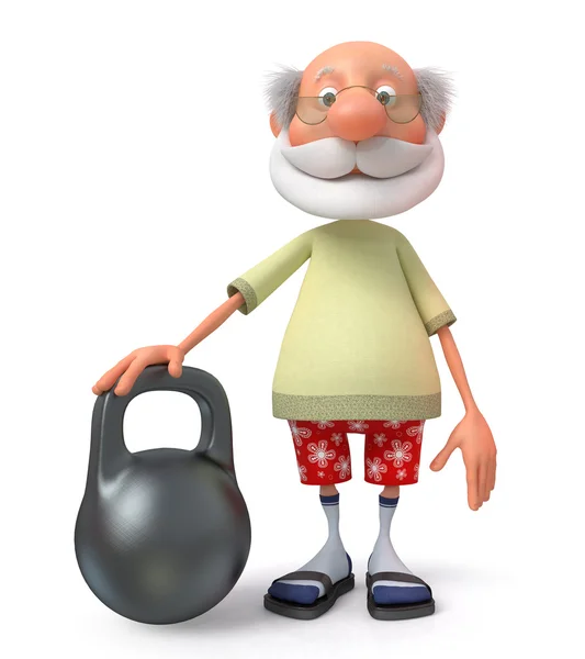 3D nyugdíjas, a súlya — Stock Fotó