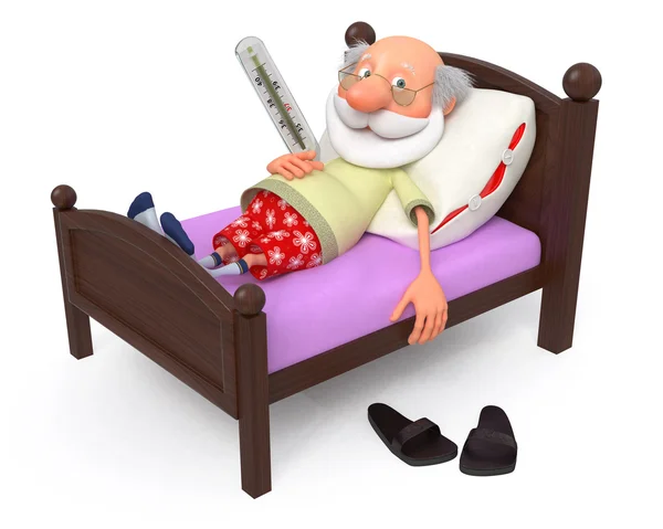 Pensionista 3d está enfermo — Foto de Stock