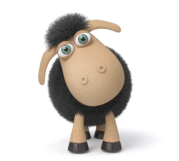 3d ridiculous sheep. — Stock Photo, Image