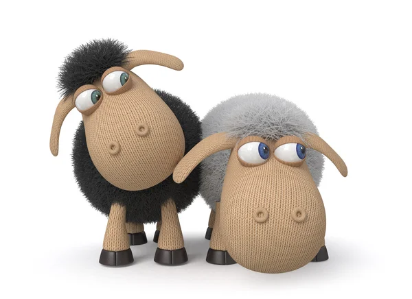 3d moutons ridicules — Photo