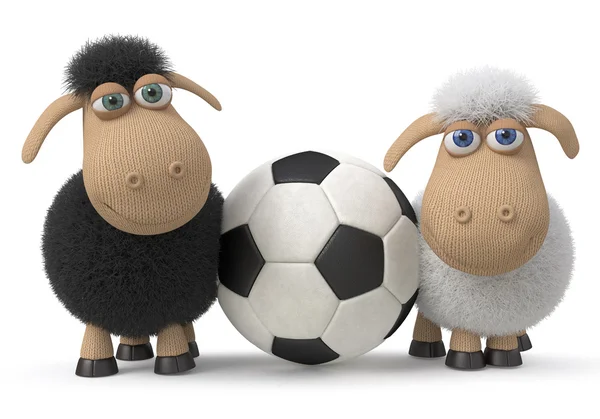 羊羔足球运动员 — 图库照片