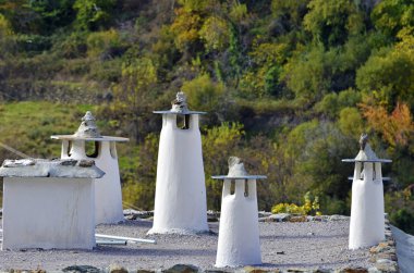 geleneksel Mağribi çatı elemanları alpajarras