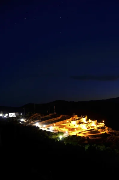 Área residencial à noite no Alpujarra, Andaluzia — Fotografia de Stock