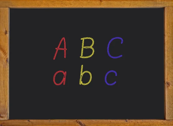 ABC Letters On The Blackboard — Fotografie, imagine de stoc