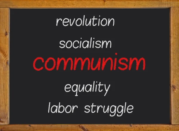 Communism written on a blackboard — Stock Photo, Image