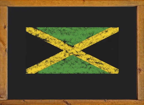 Bandiera giamaicana su una lavagna — Foto Stock