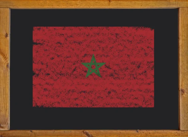 Morocco flag on a blackboard — Stock Photo, Image
