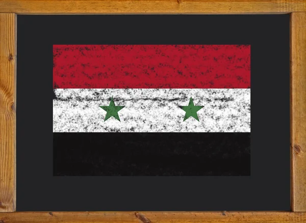 Syria flag on a blackboard — Stock Photo, Image