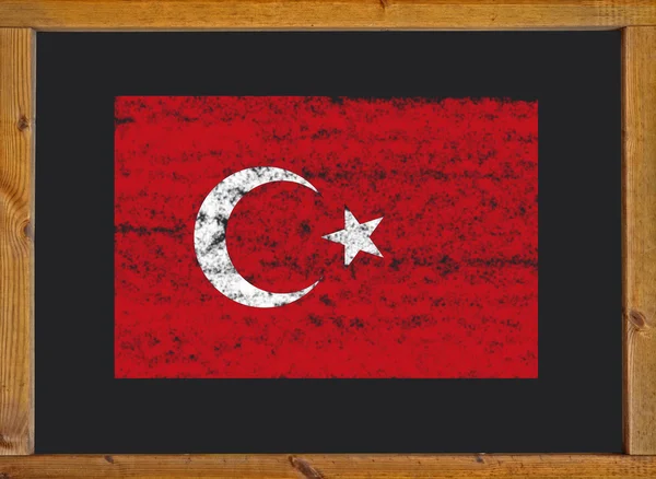 Turkey flag on a blackboard — Stock Photo, Image