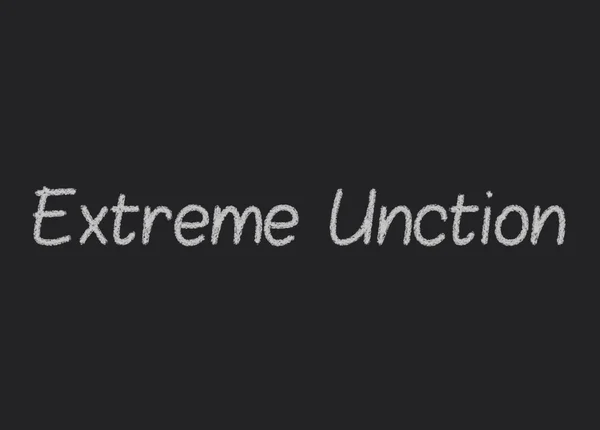 Extreme Unction escrito em um quadro negro — Fotografia de Stock