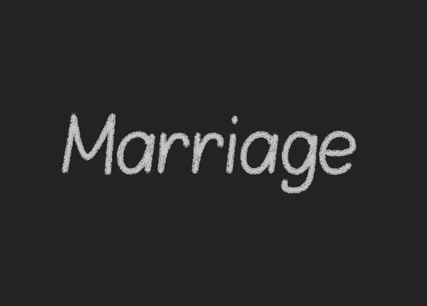 Marriage written on a blackboard — Stock Photo, Image