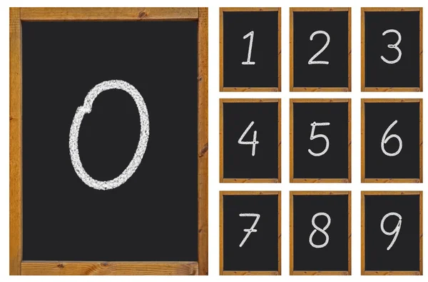 Numbers on a black blackboard — Stock Photo, Image